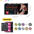 Set me 10 xromata prosorinoy tatoo marker me stensil gia zografia sto swma party. - Σετ 10 Χρωμάτων