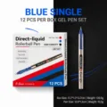 Σετ 12 στυλό gel μπλε μελάνι 0.5mm ομαλή γραφή γραφική ύλη γραφείου σχολείου. - 0.5mm Μονό / Μπλε
