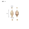 Gold plated copper DIY jewelry clasp and beads connector set with clear size details. - 4# Gold Ingot Clasp