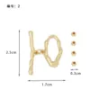 Gold plated DIY jewelry making OT clasp toggle and matching beads set for bracelet necklace. - 2# 18K Gold Irregular Oval OT Clasp
