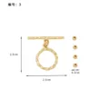 Gold plated DIY jewelry OT clasp and beads connector set, handmade bracelet necklace component. - 3# Threaded OT Clasp