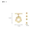 Gold-plated DIY bracelet necklace OT clasp connector with metal beads for jewelry making. - 5# 14K Light Gold Plum Blossom OT Clasp Small