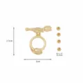 Cierre de palanca OT DIY de latón bañado en oro y cuentas accesorios para hacer joyas tabla - Cierre OT Tulipán 14K 8#