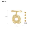 Cierre toggle OT irregular chapado en oro con cuentas para pulseras y collares hechos a mano. - Cierre OT Irregular Liso 14K 9#