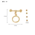 Conjunto de accesorios de joyería con conector de cierre OT DIY de latón bañado - Cierre OT Anudado Vintage 10#