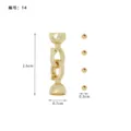 Cierre OT de latón bañado en oro fornituras de joyería pulsera DIY collar conector final con cuentas - Cierre de Trompeta Chapado en Oro 14K 14#