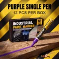 Industrial purple paint marker pen 2.8mm waterproof quick-drying touch-up marker for metal wood - Purple