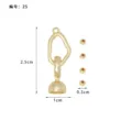 Cobre chapado oro real DIY hecho a mano pulsera collar cierre accesorio tamaño 2.5cm - Cabeza de Cierre Irregular Lisa 14K 25#