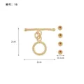 Cierre de palanca OT chapado en oro y juego de accesorios de cuentas para pulseras collares DIY. - Cierre OT Redondo Torsonado 16#