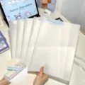 A3 rotating folder student test paper storage organizer thick frosted large capacity file holder - Morandi Color 5 Pieces/Pack