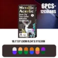 Dual-tip metallic acrylic marker set, 6pcs 12 colors dual color paint pens for art crafts. - 12-Color Set (6 Pieces)