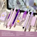 Αισθητικό μωβ σετ γραφικής ύλης 8 τεμαχίων με χαριτωμένα σχολικά είδη και χρωματιστά στυλό - Σετ 8 Τεμαχίων / Μωβ