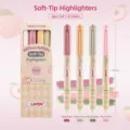 Pastel marker set Morandi diplis kefalis me omoorfo shedeiasmo rodakinoy gia to sholeio - 4 Τεμάχια/Συσκευασία / Ροζ