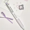 Στυλό γέλης αποσυμπίεσης πίεσης 0.5mm μύτη διπλής σφαίρας ST μελάνι μωβ στυλό - Ζωηρό μοβ (Μαύρο μελάνι, 1 τεμάχιο)