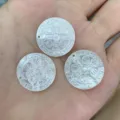Natural white mother of pearl shell round cross pendant DIY jewelry making accessories - 20mm / 10 Pieces/Pack / With Hole