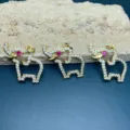 Gold tone rhinestone elephant pendant charm diy jewelry accessories for necklace earrings making. - Elephant Style