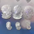 Natural mother-of-pearl carved cameo shell pendants for DIY jewelry making accessories. - 22x34 / White Shell