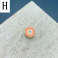Perle ronde en émail mauvais œil accessoire bijoux DIY pour bracelets et colliers élégants. - Lettre H