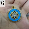 Ciondolo collana stella turchese dorata accessorio donna moda elegante chic gioiello raffinato - Lettera G