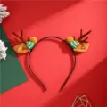 Cerchietto con Corna di Renna di Natale, Simpatiche Orecchie in Peluche Accessori Capelli - Modello albero di Natale