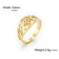 Stainless steel Celtic knot open ring, ethnic witch knot design jewelry accessory. - Style 2 / Steel
