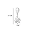 Stainless steel flower pendant lobster clasp for DIY bracelet necklace jewelry making. - Daisy Pendant Type A Style (SS2023021301) / 22.6MMx9.5MM / Steel Color - Daisy Pendant Style A