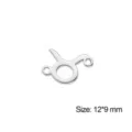 Ciondolo Segno Zodiacale Toro Doppio Foro Acciaio Inossidabile Gioielli 12x9mm - Taurus / Pezzo Singolo / Colore acciaio