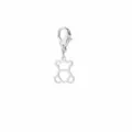 Edelstahl Bär Anhänger Karabinerverschluss DIY Schmuckherstellung Zubehör Halskette Charms - Bärenanhänger-Stil (SS2023021301) / 25.6MMx9.54MM / Bären-Anhänger in Stahlfarbe