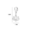 Edelstahl Lotus Blume Anhänger mit Karabinerverschluss 24x11mm DIY Schmuck Zubehör. - Lotus-Anhänger / Stahlfarben