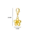 Gold stainless steel daisy flower pendant charm with lobster clasp for DIY jewelry making. - Steel Color Frangipani Pendants