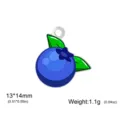 Blueberry fruit stainless steel enamel pendant charm for DIY jewelry making accessory - Blueberry / Steel