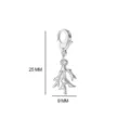 Stainless Steel Coral Branch Charm Pendant Lobster Clasp DIY Jewelry Making Component - Steel - Short Coral Pendant