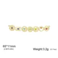 Stainless Steel Chakra Pendant Connector 65x11mm DIY Jewelry Making Finding Craft Parts - Rhinestone Double Hole / Pendant Only (Without Chain) / Steel