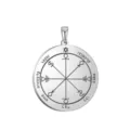 Solomon seal stainless steel round pendant charm for necklace keychain bag car decoration - Solomon Seal Pattern 04(04) / Steel