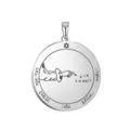 Solomon seal stainless steel round pendant necklace talisman vintage engraved jewelry accessory. - Solomon Seal Pattern 09(09) / Steel