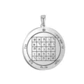 Solomon seal stainless steel round pendant 35x38mm talisman amulet necklace car keychain - Solomon Seal Pattern 13(13) / Steel