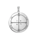 Stainless steel Solomon seal pendant talisman round necklace vintage occult jewelry accessory 35mm - Solomon Seal Pattern 20(20) / Steel