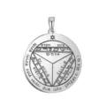 Stainless Steel Solomon Seal Pendant Talisman Round Amulet Necklace Keychain Car Decor - Solomon Seal Pattern 24(24) / Steel