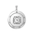 Solomon seal round stainless steel pendant amulet necklace accessory charms item - Solomon Seal Pattern 26(26) / Steel