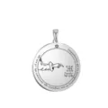 Solomon seal round stainless steel pendant necklace accessory, mystical engraved talisman jewelry. - Solomon Seal Pattern 28(28) / Steel