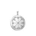 Solomon round stainless steel pendant talisman necklace charm 35x38mm occult mystical jewelry. - Solomon Seal Pattern 33(33) / Steel