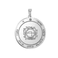 Stainless steel Solomon seal pendant necklace talisman amulet occult jewelry vintage retro charm. - Solomon Seal Pattern 43 (43) / Steel