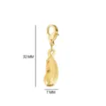 Stainless steel gold feather charm pendant with lobster clasp for DIY jewelry making - Gold Feather Pendant