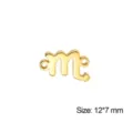 Ciondolo segno zodiacale Scorpione acciaio inossidabile placcato oro 18K accessorio gioielli - Scorpione / 1 Pezzo / Colore acciaio