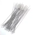 Stainless steel straw cleaning brushes, wire handle with bristle tip, daily kitchen tool. - Single Stem / Cleaning Brush