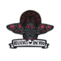 Mothman enamel pin spooky cute bat badge halloween backpack accessory metal brooch gift - Mothman Believes in You (XZ9257)