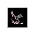 Broche de metal de gato negro y ratón retro lindo cartel de aleación de dibujos animados para estudiantes. - Estilo Cuadrado (ZP3582)