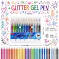 Set 36 gel stylia me glister kai thiki, lamproi markor gia to imerologio kai zografiki. - Πλήρης σειρά χρωμάτων (36 χρώματα)