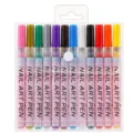 12-kleur nail art pen set acryl marker pennen met doorzichtige opbergdoos voor DIY nagelkunst - 12-Kleuren Set