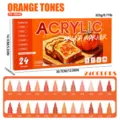 24 colors acrylic paint markers set for rock glass ceramic wood canvas drawing art craft. - Orange Series (24 Colors)